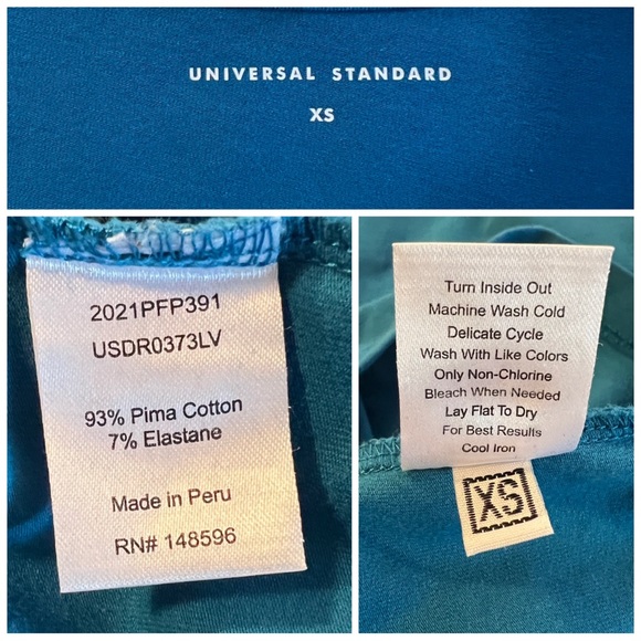 UNIVERSAL STANDARD Women Vanity Size XS/US L Blue Geneva Asymmetrical Midi Dress - Picture 9 of 10